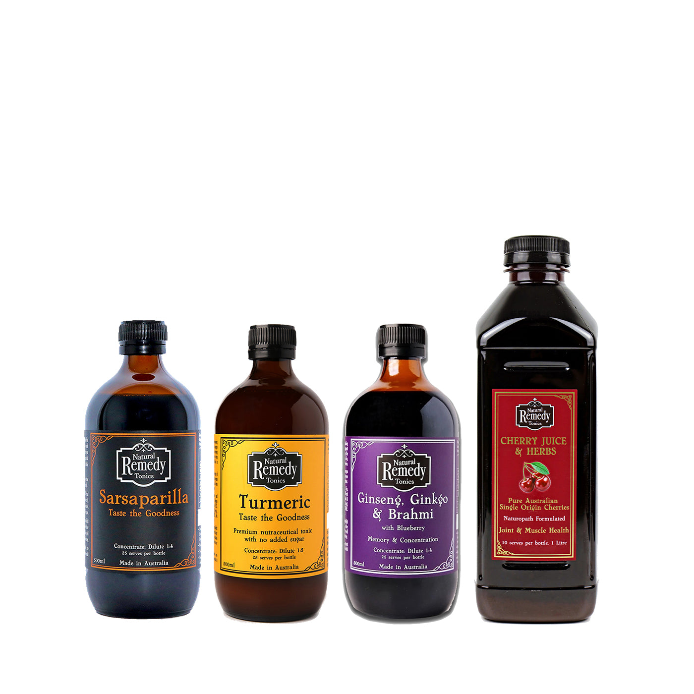 Natural Remedy Tonics - Four Bottle Gift Pack
